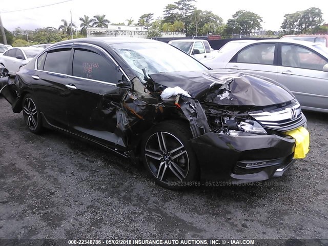 1HGCR2F54GA070205 - 2016 HONDA ACCORD SPORT მუქი ყავისფერი ფოტო 1