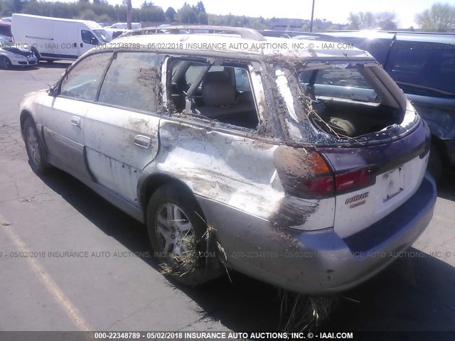 4S3BH686X37629032 - 2003 SUBARU LEGACY OUTBACK LIMITED WHITE photo 3