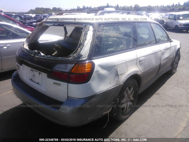 4S3BH686X37629032 - 2003 SUBARU LEGACY OUTBACK LIMITED WHITE photo 4