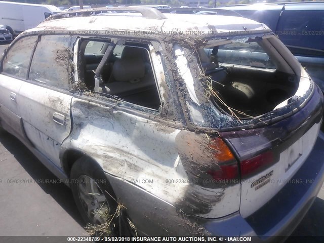 4S3BH686X37629032 - 2003 SUBARU LEGACY OUTBACK LIMITED WHITE photo 6
