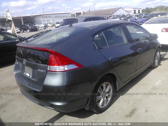 JHMZE2H78AS017381 - 2010 HONDA INSIGHT EX GRAY photo 4