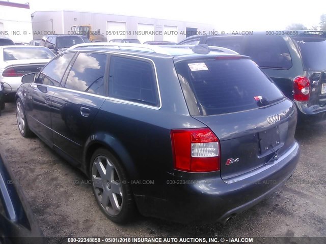 WAUXL68E54A298860 - 2004 AUDI S4 AVANT QUATTRO GRAY photo 3