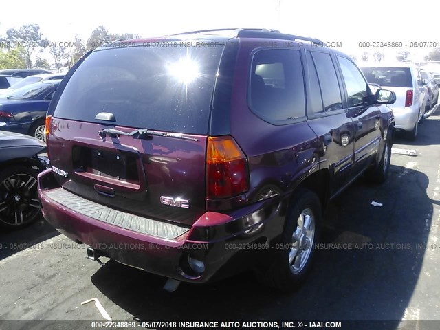 1GKDS13S842377429 - 2004 GMC ENVOY RED photo 4