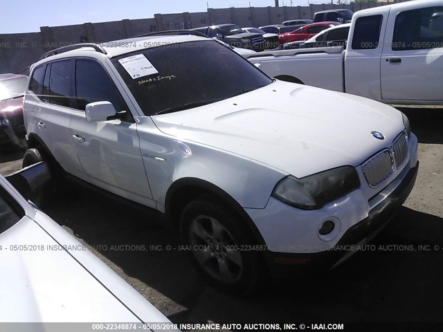 WBXPC93497WF24396 - 2007 BMW X3 3.0SI WHITE photo 1