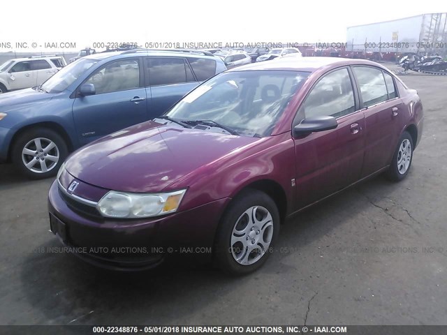 1G8AJ54F24Z185953 - 2004 SATURN ION LEVEL 2 BURGUNDY photo 2