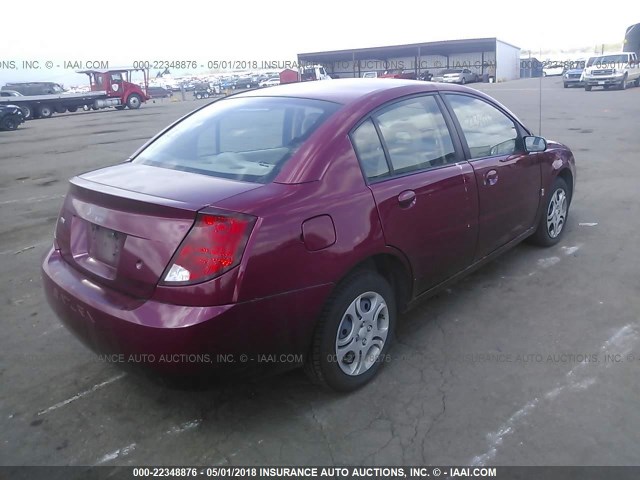 1G8AJ54F24Z185953 - 2004 SATURN ION LEVEL 2 BURGUNDY photo 4