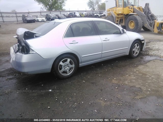 JHMCN36406C003657 - 2006 HONDA ACCORD HYBRID SILVER photo 4