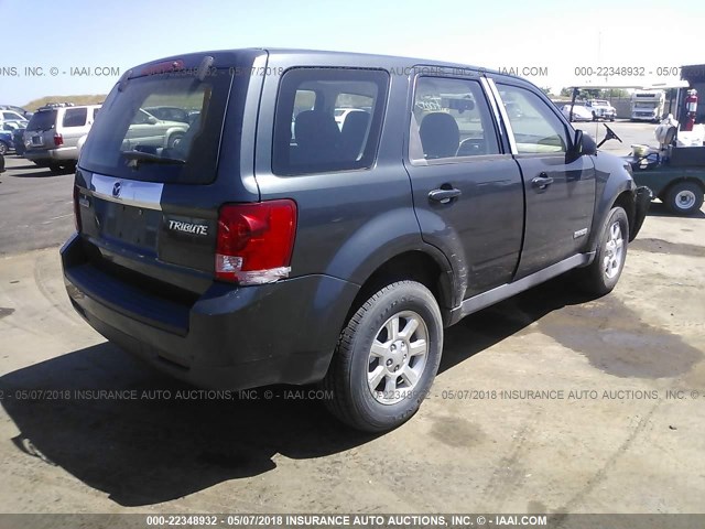 4F2CZ02Z08KM03488 - 2008 MAZDA TRIBUTE I GRAY photo 4