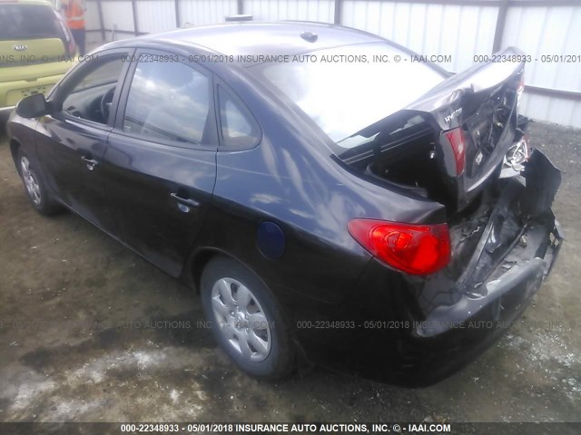 KMHDU46DX7U242414 - 2007 HYUNDAI ELANTRA GLS/SE/LIMITED BLACK photo 3