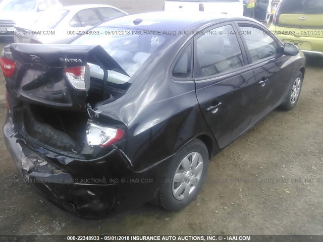 KMHDU46DX7U242414 - 2007 HYUNDAI ELANTRA GLS/SE/LIMITED BLACK photo 4