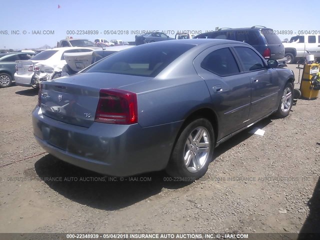 2B3KA53H96H176622 - 2006 DODGE CHARGER R/T GRAY photo 4