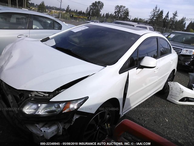 19XFB2F98DE249729 - 2013 HONDA CIVIC EXL WHITE photo 2