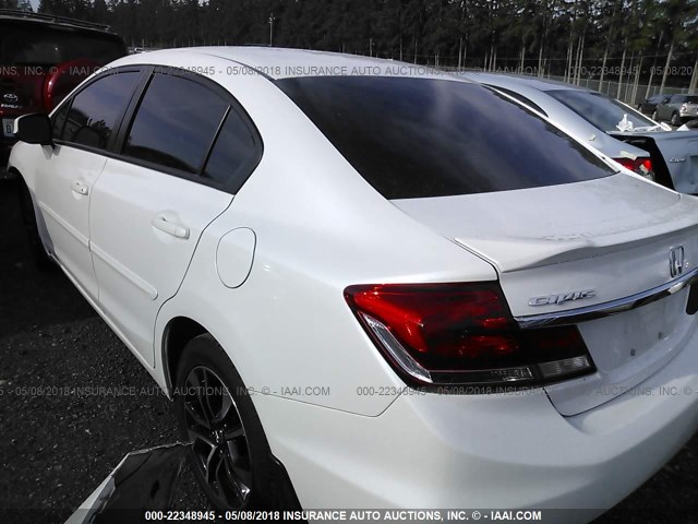 19XFB2F98DE249729 - 2013 HONDA CIVIC EXL WHITE photo 3