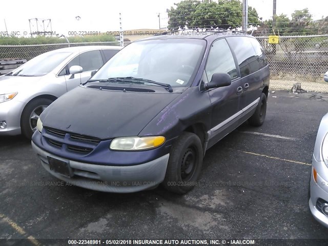 1B4GP45G6WB631482 - 1998 DODGE CARAVAN SE/SPORT Navy photo 2