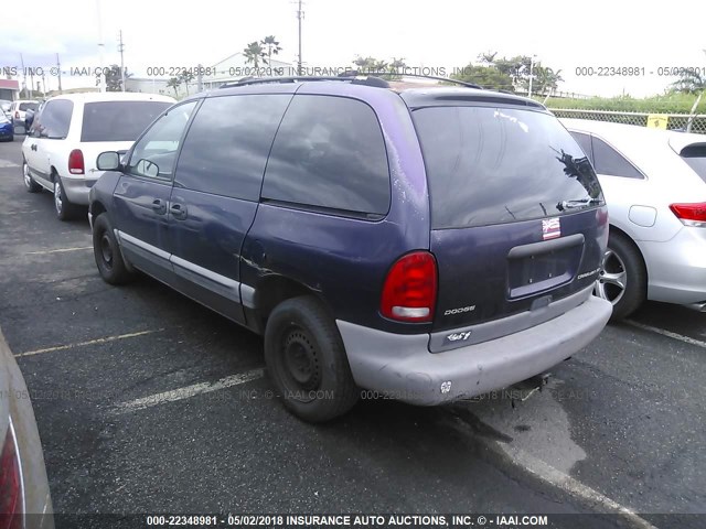 1B4GP45G6WB631482 - 1998 DODGE CARAVAN SE/SPORT Navy photo 3