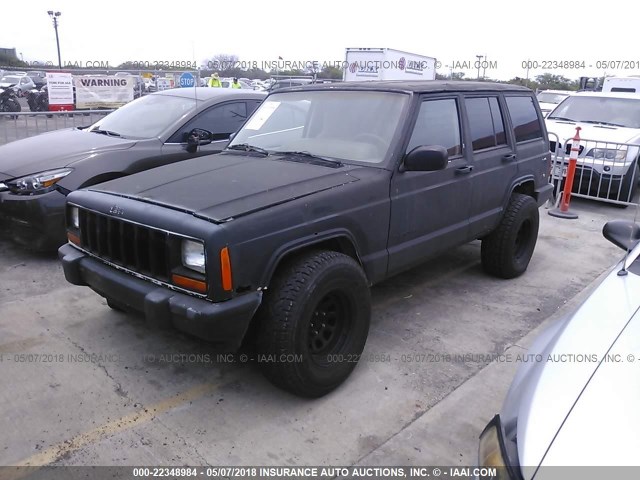 1J4FF28S0XL647267 - 1999 JEEP CHEROKEE SE BLACK photo 2