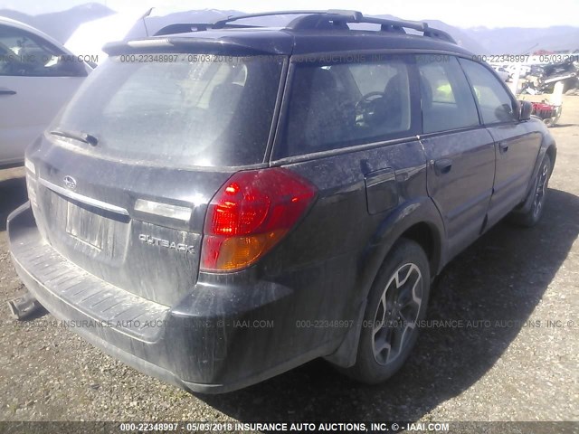 4S4BP61C957389103 - 2005 SUBARU LEGACY OUTBACK 2.5I BLACK photo 4