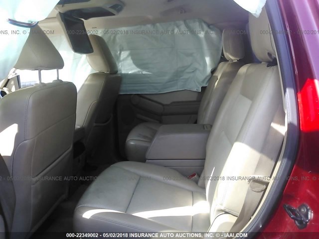 1FMEU6FE9AUA56489 - 2010 FORD EXPLORER LIMITED 红色 照片 8
