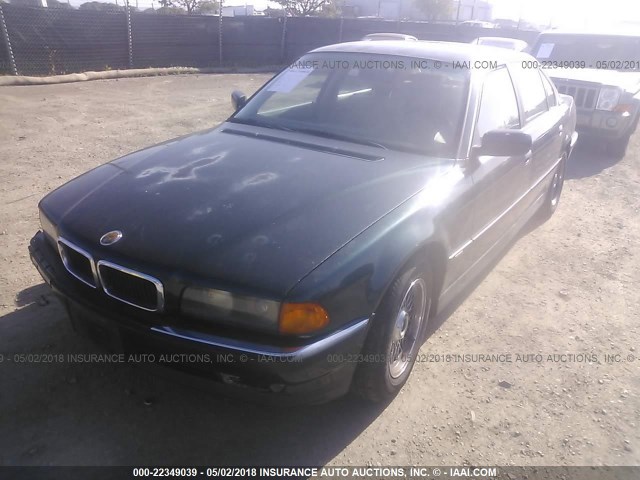 WBAGJ8328VDM03034 - 1997 BMW 740 IL GREEN photo 2