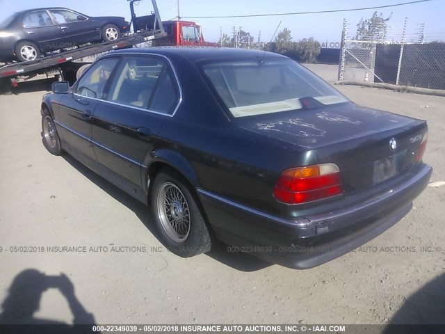 WBAGJ8328VDM03034 - 1997 BMW 740 IL GREEN photo 3