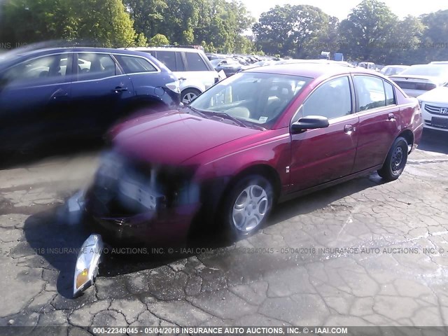 1G8AJ52F24Z198446 - 2004 SATURN ION LEVEL 2 BURGUNDY photo 2
