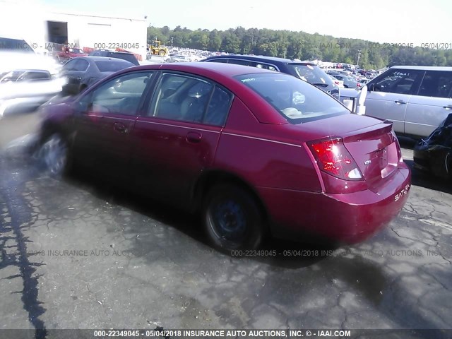 1G8AJ52F24Z198446 - 2004 SATURN ION LEVEL 2 BURGUNDY photo 3