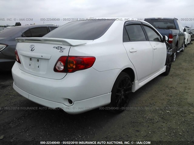 1NXBU40E59Z060941 - 2009 TOYOTA COROLLA S/LE/XLE WHITE photo 4