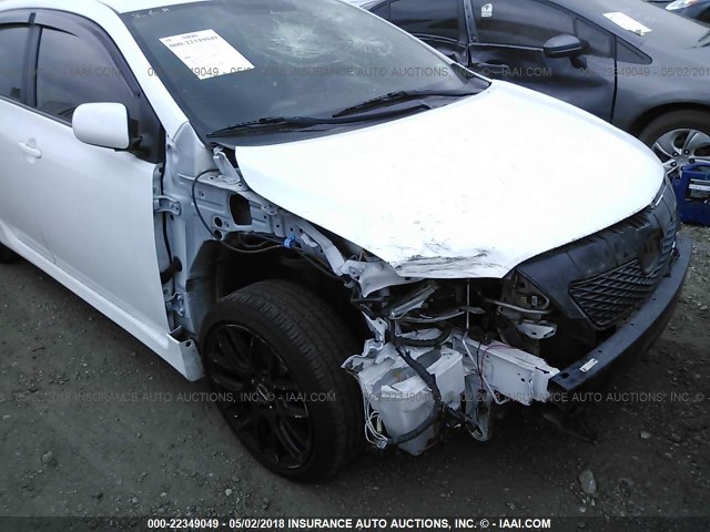 1NXBU40E59Z060941 - 2009 TOYOTA COROLLA S/LE/XLE WHITE photo 6