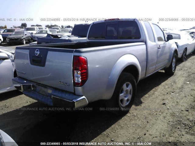 1N6BD06TX6C432758 - 2006 NISSAN FRONTIER KING CAB XE SILVER photo 4