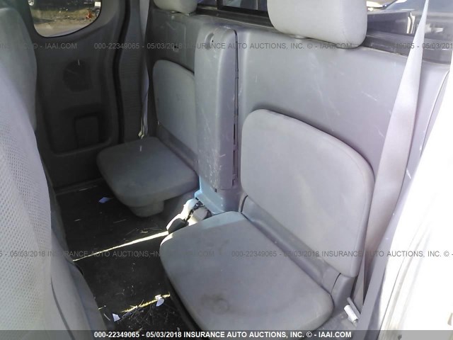 1N6BD06TX6C432758 - 2006 NISSAN FRONTIER KING CAB XE SILVER photo 8