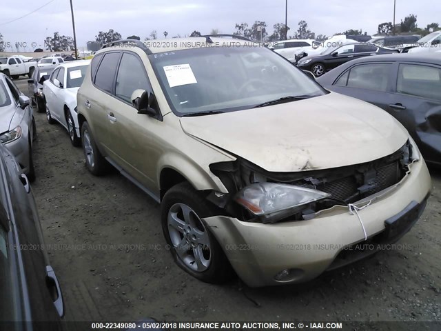 JN8AZ08T64W227435 - 2004 NISSAN MURANO SL/SE GOLD photo 1