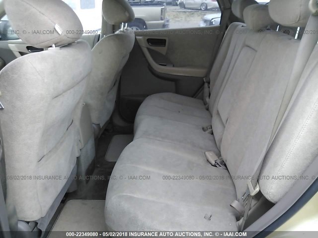 JN8AZ08T64W227435 - 2004 NISSAN MURANO SL/SE GOLD photo 8