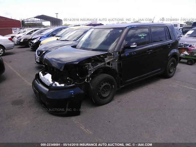 JTLKE50E091082861 - 2009 TOYOTA SCION XB BLACK photo 2