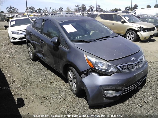 KNADN4A32D6225815 - 2013 KIA RIO EX/SX GRAY photo 1