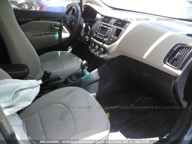 KNADN4A32D6225815 - 2013 KIA RIO EX/SX GRAY photo 5