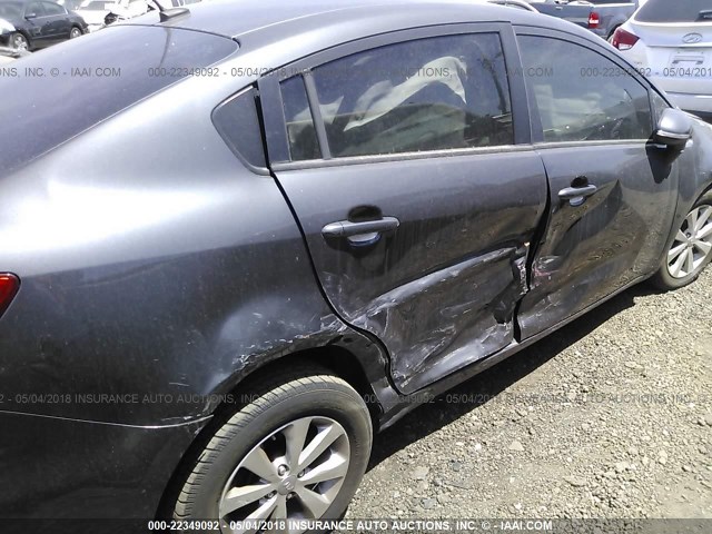 KNADN4A32D6225815 - 2013 KIA RIO EX/SX GRAY photo 6