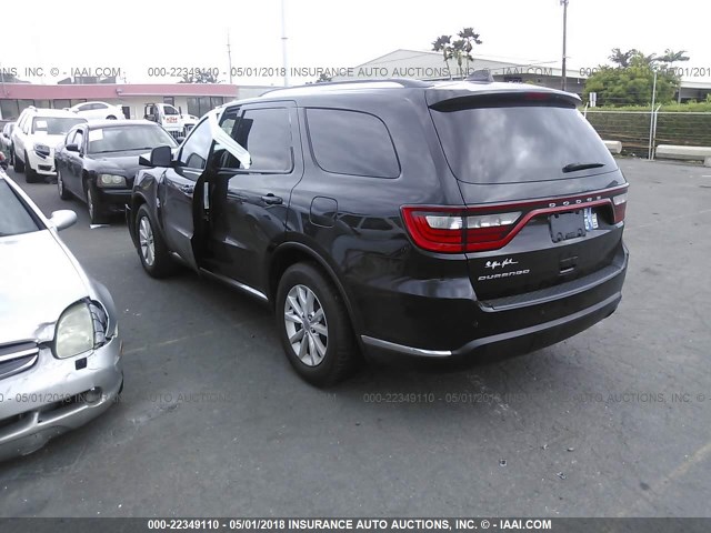 1C4RDHAG1FC132889 - 2015 DODGE DURANGO SXT BLACK photo 3