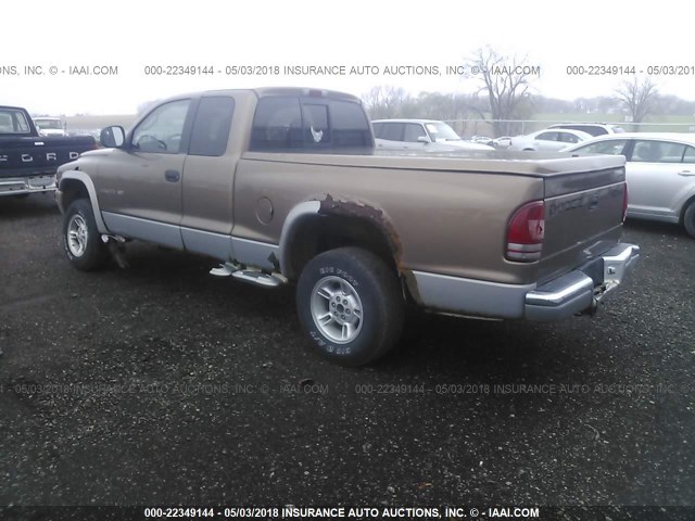 1B7GG22N6YS593619 - 2000 DODGE DAKOTA BROWN photo 3