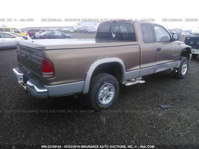 1B7GG22N6YS593619 - 2000 DODGE DAKOTA BROWN photo 4