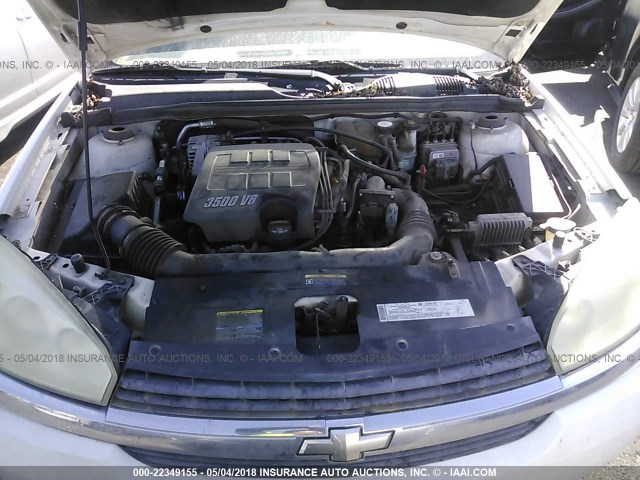 1G1ZT54835F207443 - 2005 CHEVROLET MALIBU LS 白色 照片 10