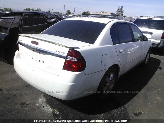 1G1ZT54835F207443 - 2005 CHEVROLET MALIBU LS 白色 照片 4