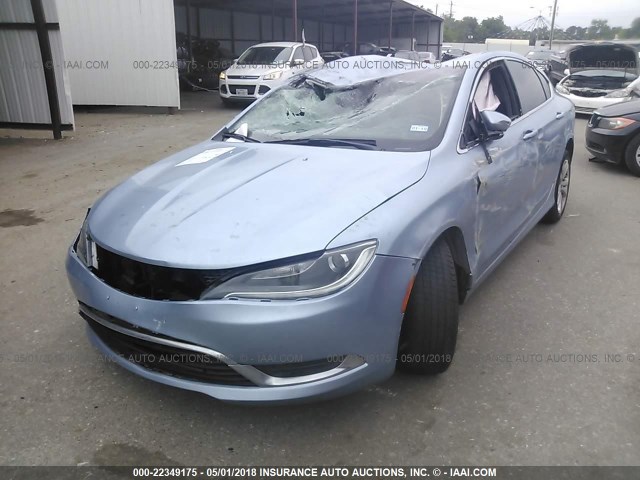 1C3CCCAB5FN715703 - 2015 CHRYSLER 200 LIMITED Light Blue photo 2