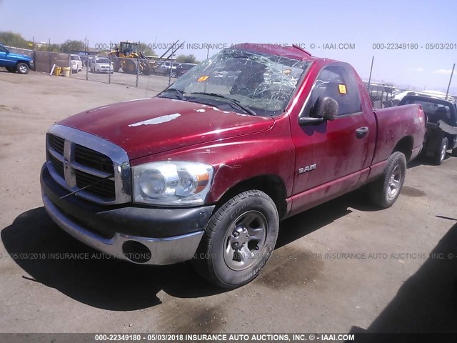 1D7HA16K08J202296 - 2008 DODGE RAM 1500 ST RED photo 2