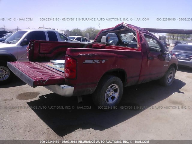 1D7HA16K08J202296 - 2008 DODGE RAM 1500 ST RED photo 4