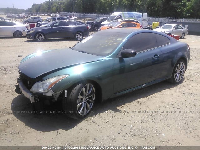 JNKCV64E68M100369 - 2008 INFINITI G37 JOURNEY/SPORT GREEN photo 2