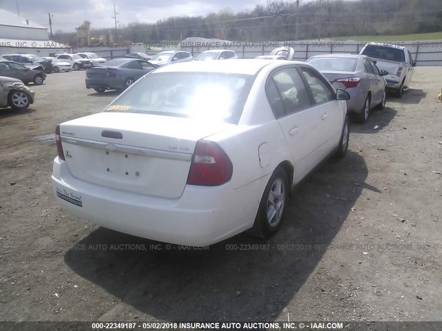 1G1ZT52865F175364 - 2005 CHEVROLET MALIBU LS WHITE photo 4
