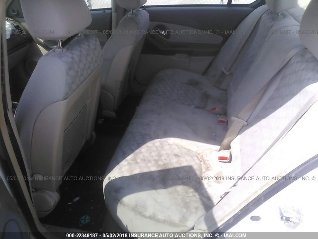 1G1ZT52865F175364 - 2005 CHEVROLET MALIBU LS WHITE photo 8