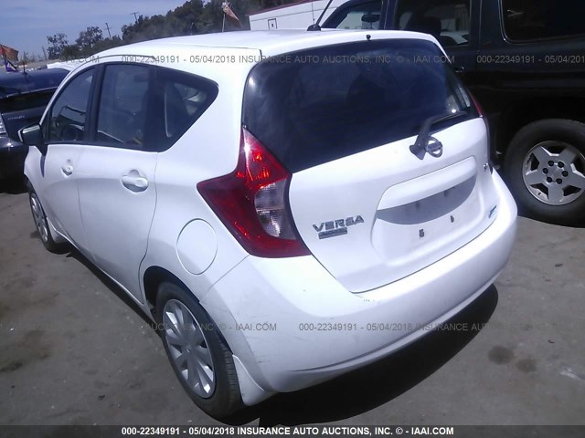 3N1CE2CP2FL415127 - 2015 NISSAN VERSA NOTE S/S PLUS/SV/SL/SR WHITE photo 3