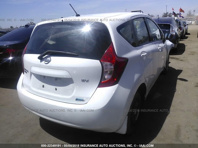 3N1CE2CP2FL415127 - 2015 NISSAN VERSA NOTE S/S PLUS/SV/SL/SR WHITE photo 4
