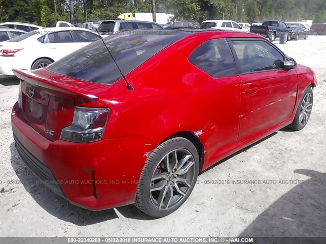 JTKJF5C78E3088254 - 2014 TOYOTA SCION TC 红色 照片 4